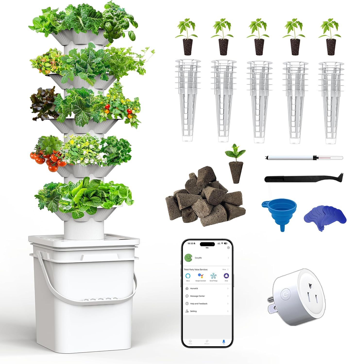 Hydroponics Growing System Kit - Hydroponic Tower ulasan dan harga
